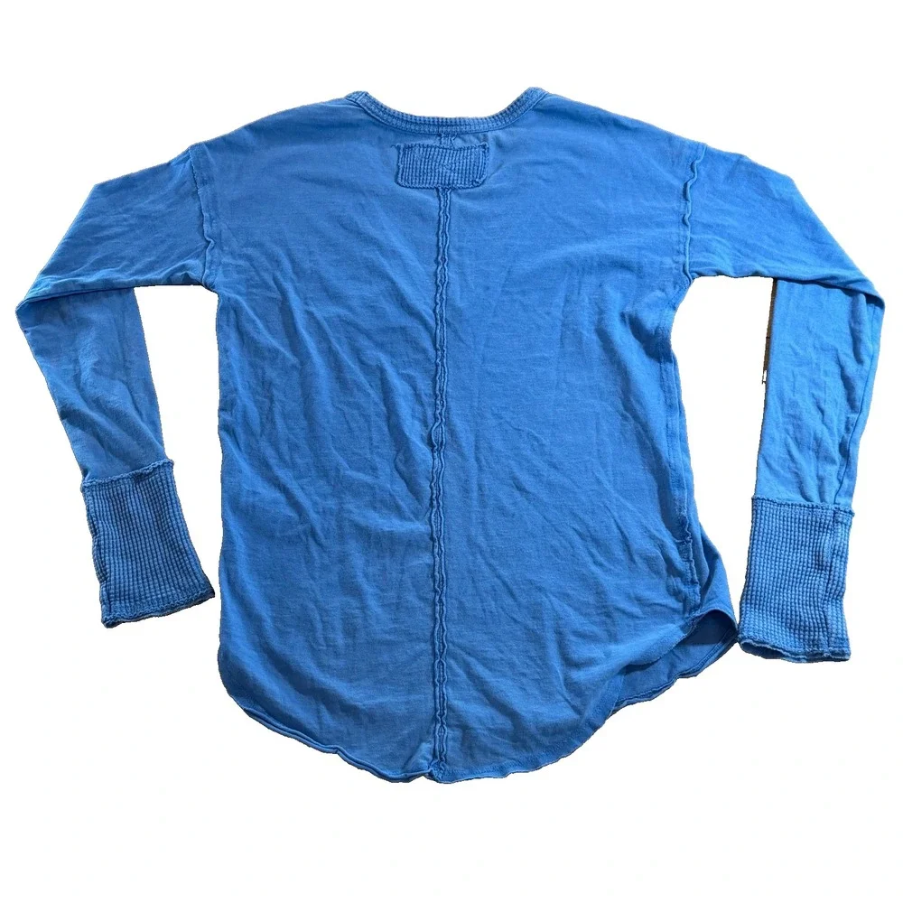 We The Free Coastal Cruising Long‎ Sleeve T XS Free People Lake Victoria Blue